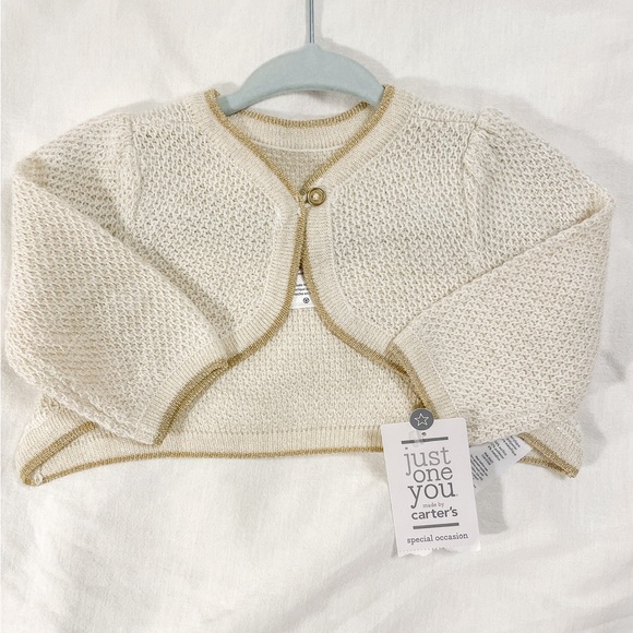 NWT Carter’s Just One You Party Dress & Sweater Size 0-3M - Picture 2 of 5